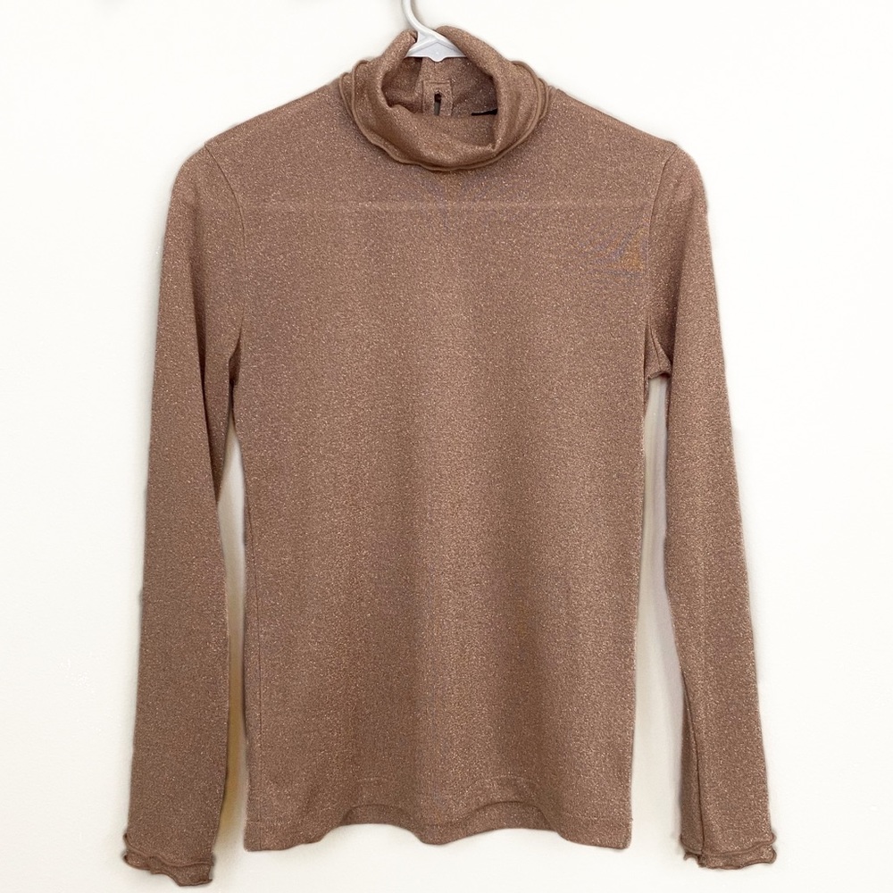 J.CREW Shiny Gold Top
